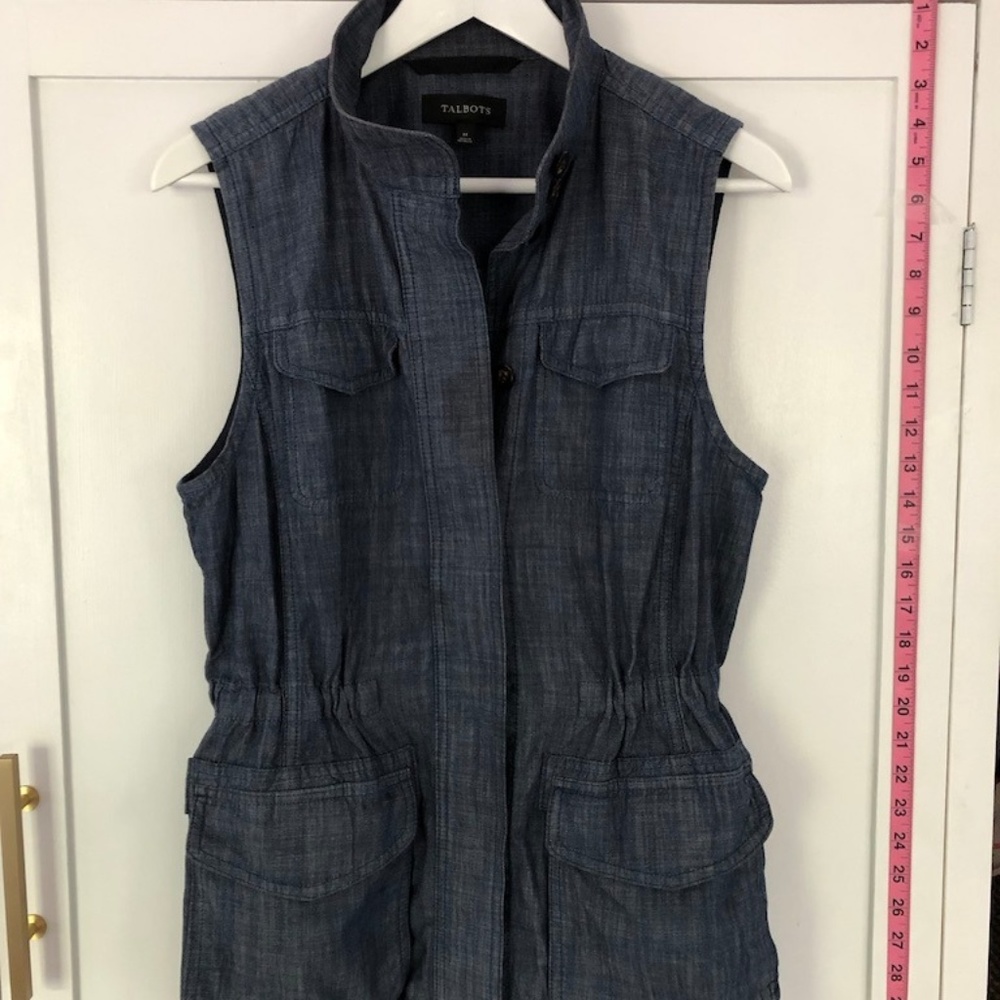 Talbots Chambray sleeveless vest